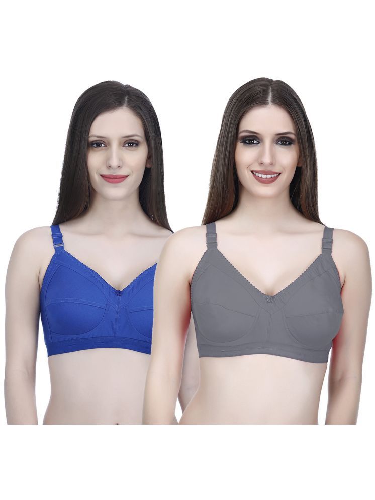     			Elina Pack of 2 Cotton Non Padded Minimizer Bra For Women ( Multicolor )