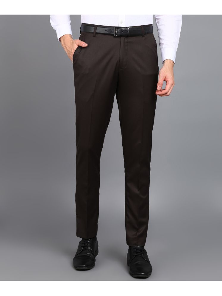     			Inspire Clothing Inspiration Slim Flat Men's Formal Trouser - Brown ( Pack of 1 )