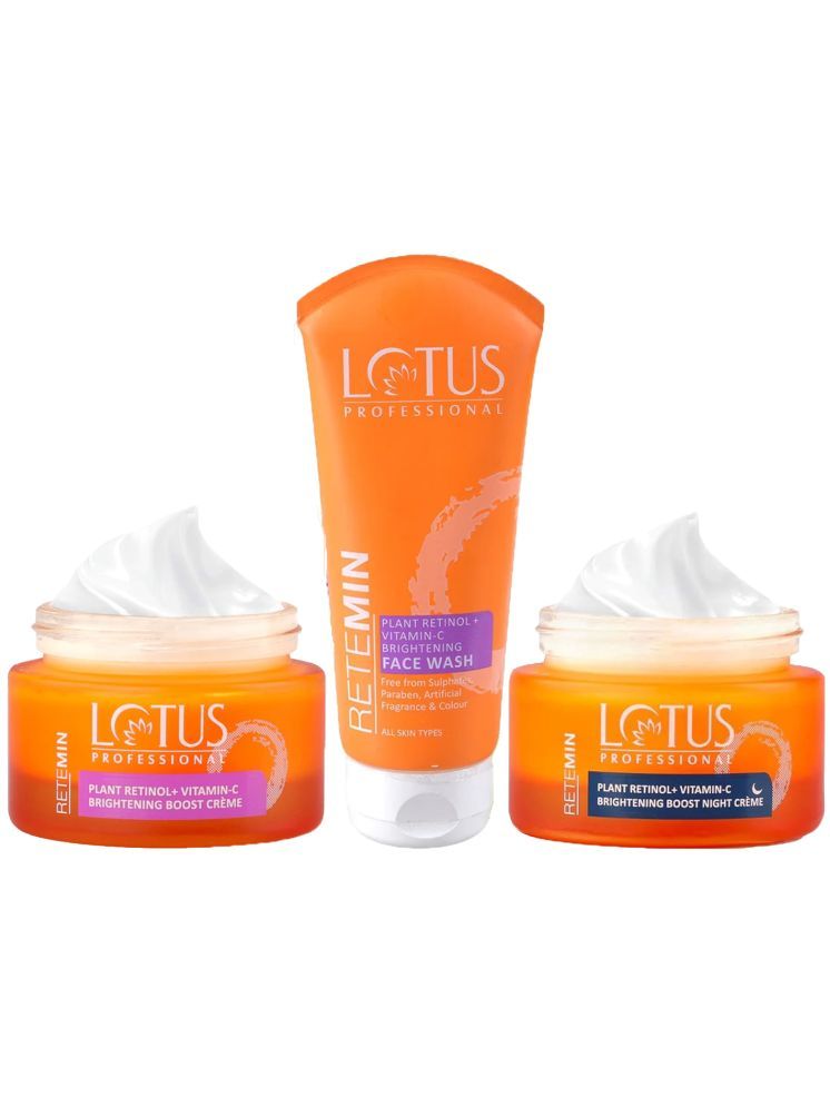     			Lotus Professional Retemin Plant Retinol , Vitamin C Day Cream 50g , Night Cream 50g, Face Wash 100g (Pack of 4)