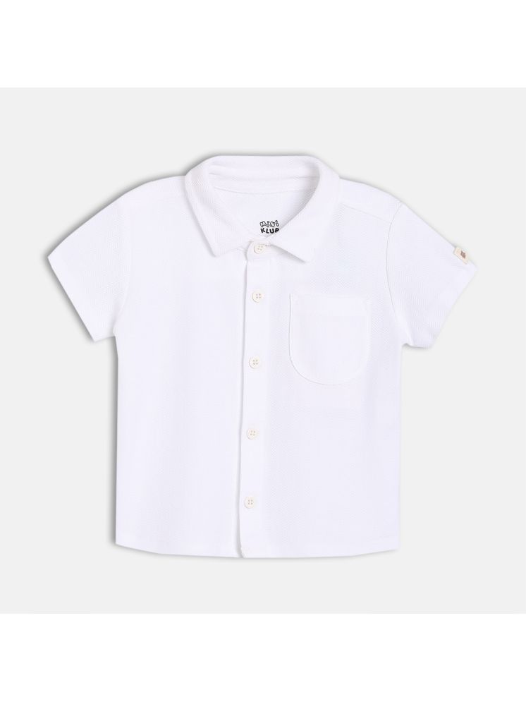     			MINI KLUB Pack of 1 Baby Boys 100% Cotton Half Sleeves Shirt ( White )