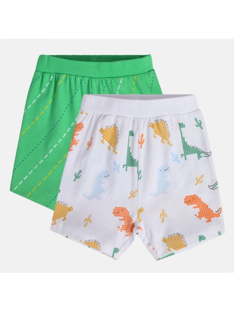     			MINI KLUB Pack of 2 Cotton Shorts For Baby Boys ( Multicolor 1 )