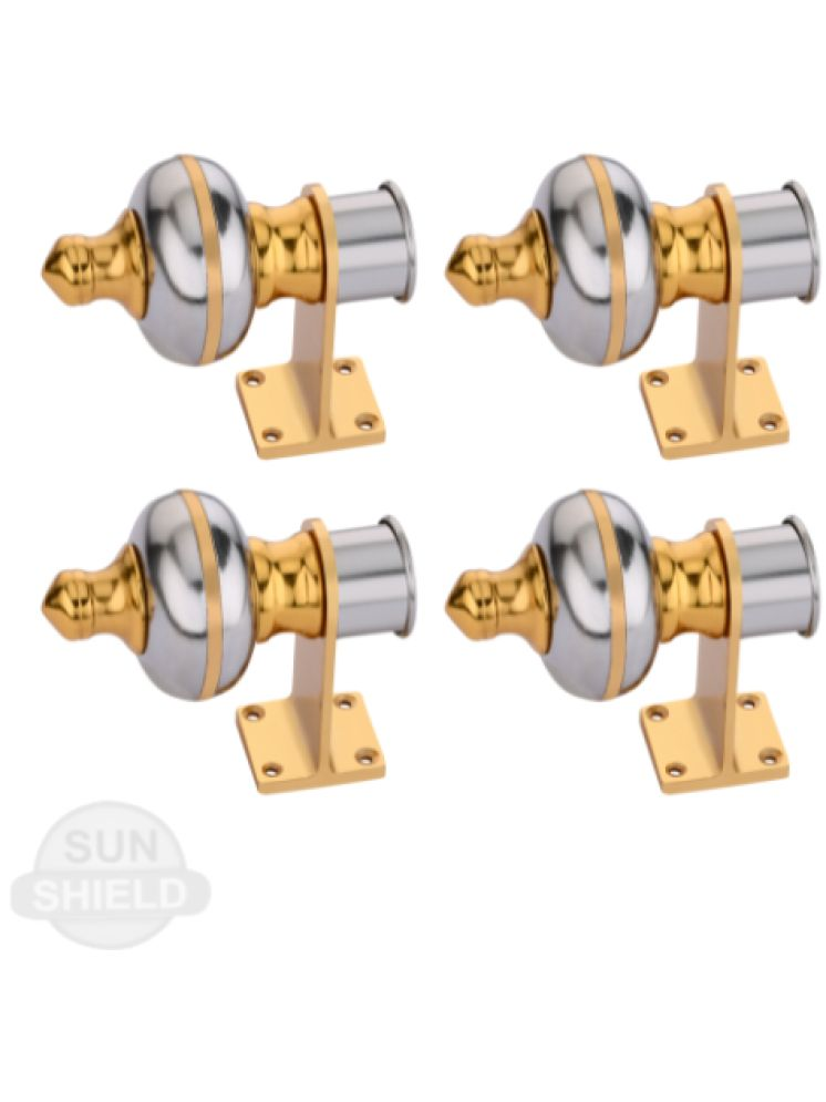     			Sun Shield Silver Wrought Iron Single Rod Bracket ( Pack of 4 )