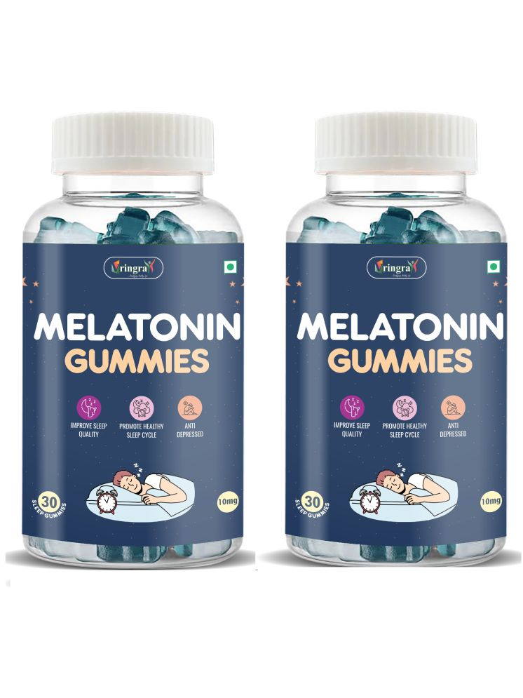     			Vringra Melatonin Gummies | Melatonin sleep Solution | Sleep aid | Sleeping Gummies | Melatonin Gummies for Quality Deep Sleep 30 Gummy (Pack of 2)