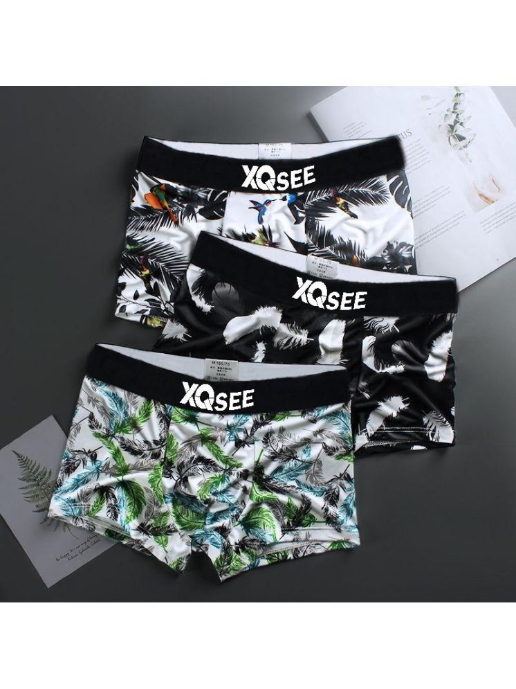     			Xqsee Pack of 3 Nylon Trunks For Men's ( Black )