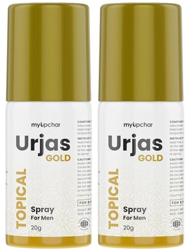     			myUpchar Urjas Topical Spray Gold For Men | Non-Transferable | Strawberry Flavor With No Side Effect | 20 gm (Pack of 2)