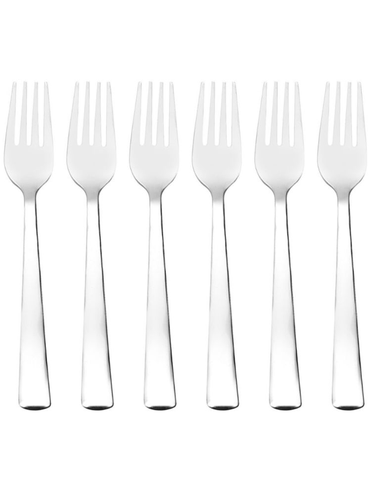     			Cutlux Fork Stainless Steel Plain Baby Fork Silver ( Pack of 6 )