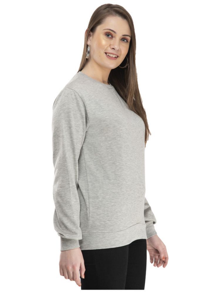     			IndiWeaves Fleece Women's Non Hooded Sweatshirt ( Grey )