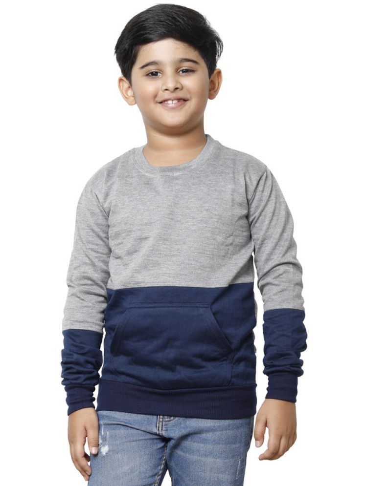     			IndiWeaves Pack of 1 Boys Fleece Sweatshirt ( Grey )