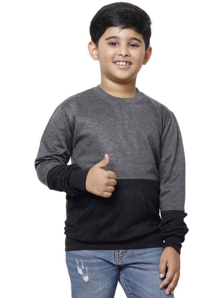     			IndiWeaves Pack of 1 Boys Fleece Sweatshirt ( Silver )