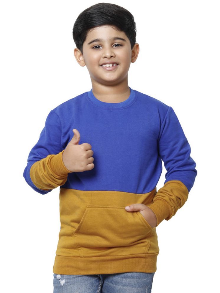     			IndiWeaves Pack of 1 Boys Fleece Sweatshirt ( Blue )