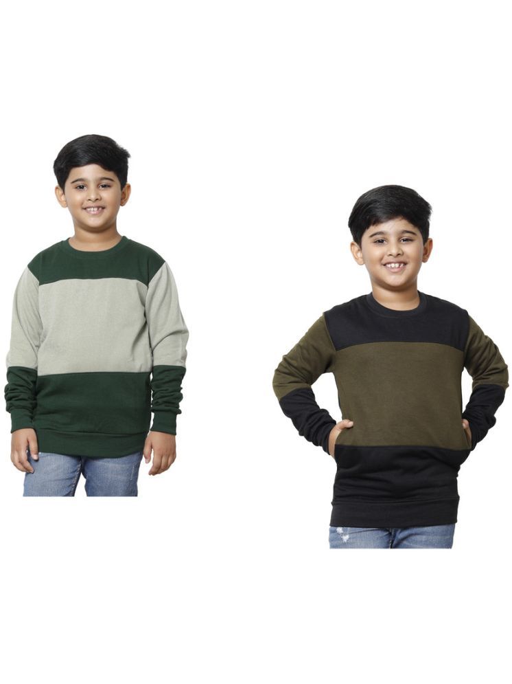     			IndiWeaves Pack of 2 Boys Fleece Sweatshirt ( Multicolor )