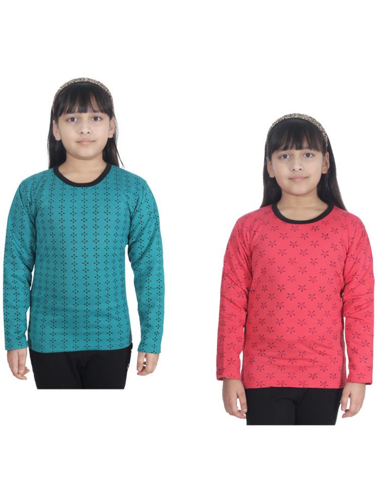     			IndiWeaves Pack of 2 Girls Fleece T-Shirt ( Multicolor )