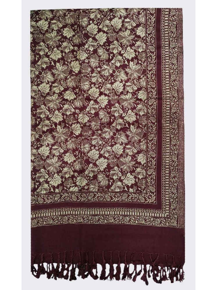     			Soul Essence Maroon Self Design Shawl - ( Pack of 1 )