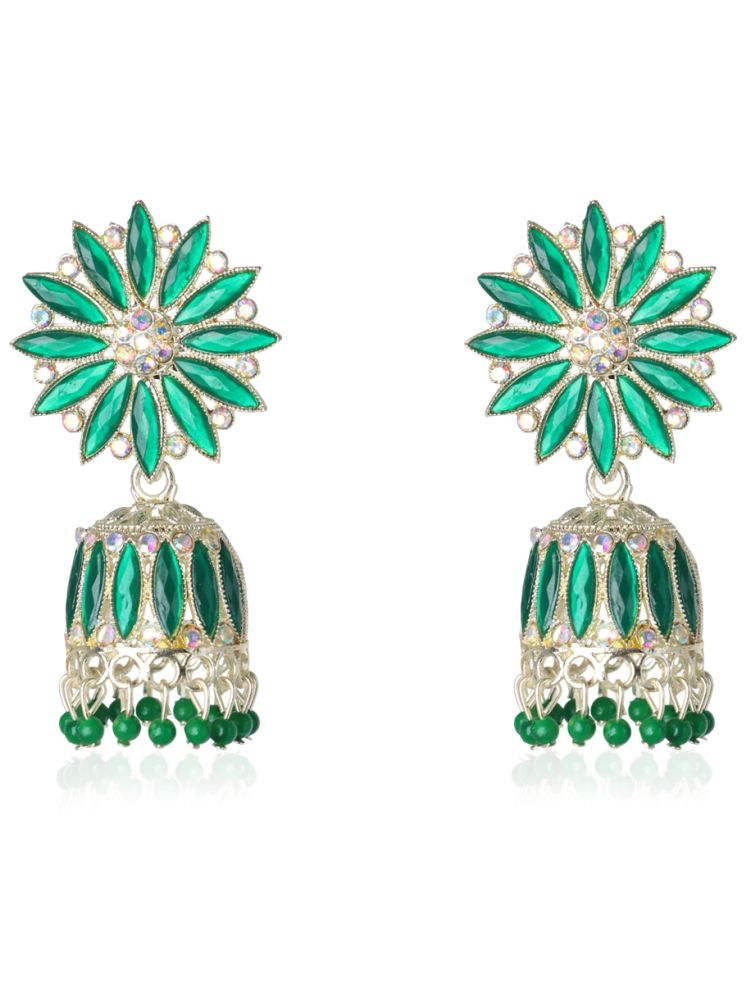     			Unicorn Green Jhumki Earrings ( Pack of 1 )