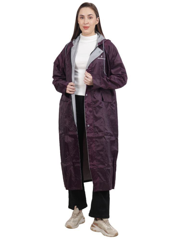     			YOUTH ROBE Long Raincoat - Purple