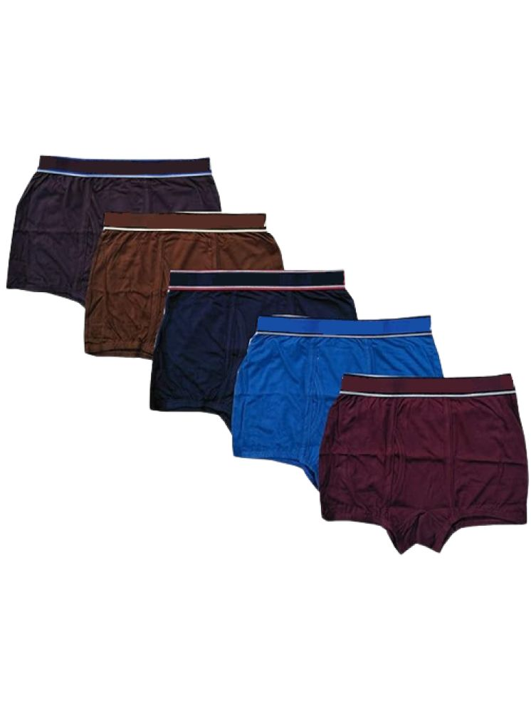     			D1 DIFFERENT ONE Pack of 5 Cotton Trunks For Men's ( Multicolor )