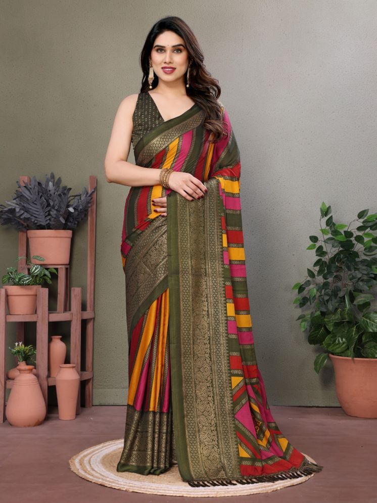     			DIKONA DESIGNER Pack of 1 Chiffon Printed Saree With Blouse Piece ( Multicolor3 )