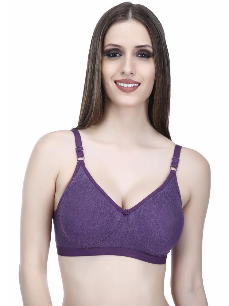     			Elina Pack of 1 Cotton Non Padded Minimizer Bra For Women ( Purple )