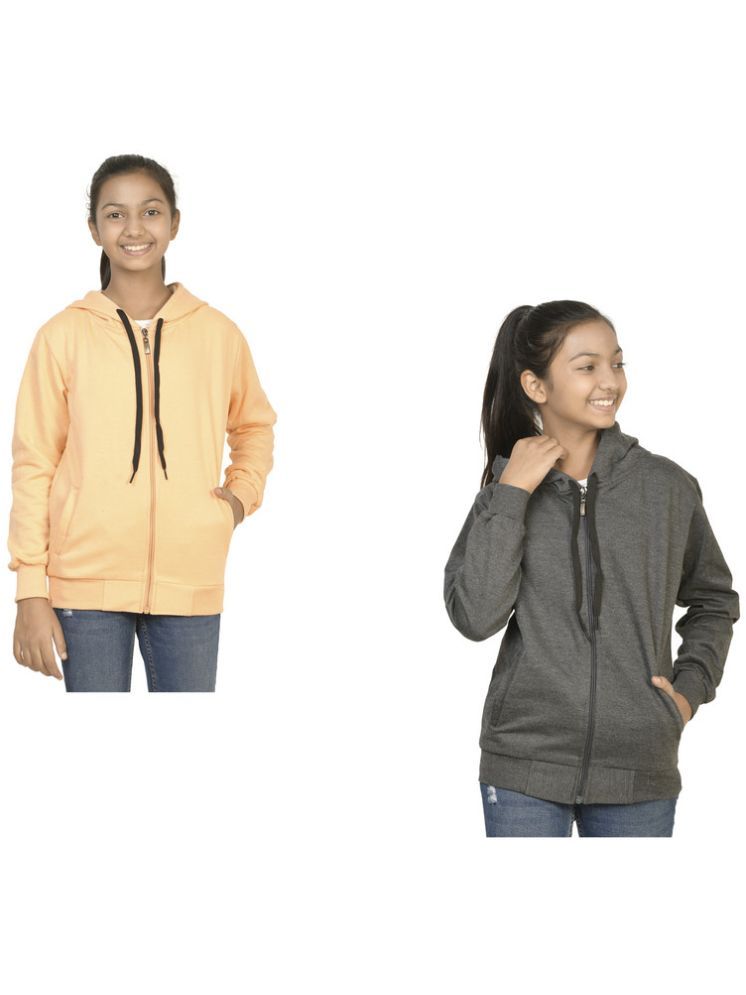     			IndiWeaves Girls Fleece Light Weight Jacket For ( Pack of 2 , Multicolor )