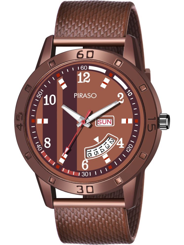     			PIRASO Brown Silicon Analog Men's Watch