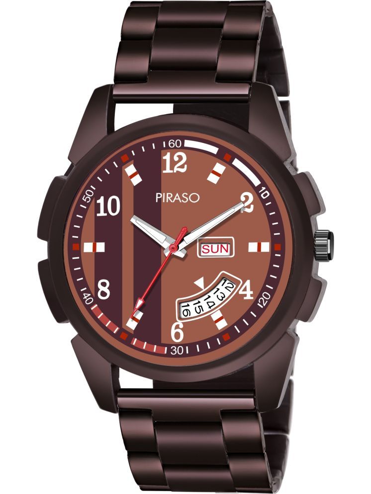     			PIRASO Brown Stainless Steel Analog Men's Watch