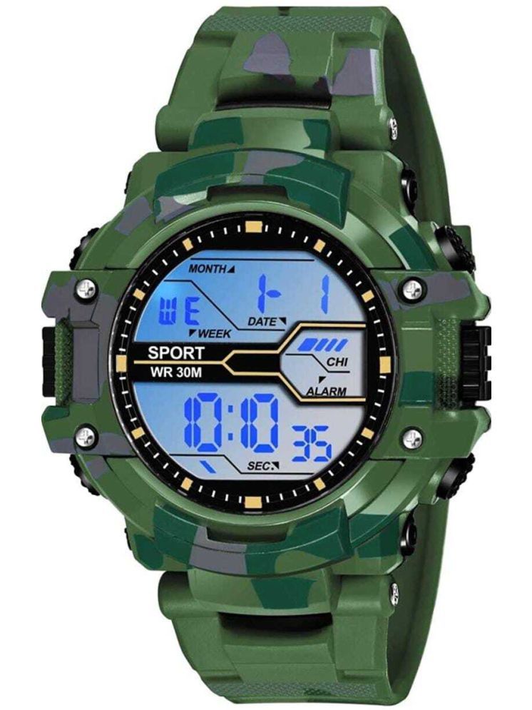     			PIRASO Multicolor Silicon Digital Men's Watch