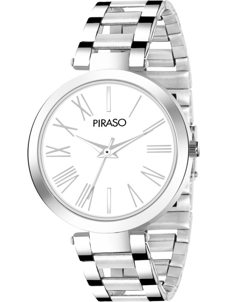     			PIRASO Silver Stainless Steel Analog Men's Watch