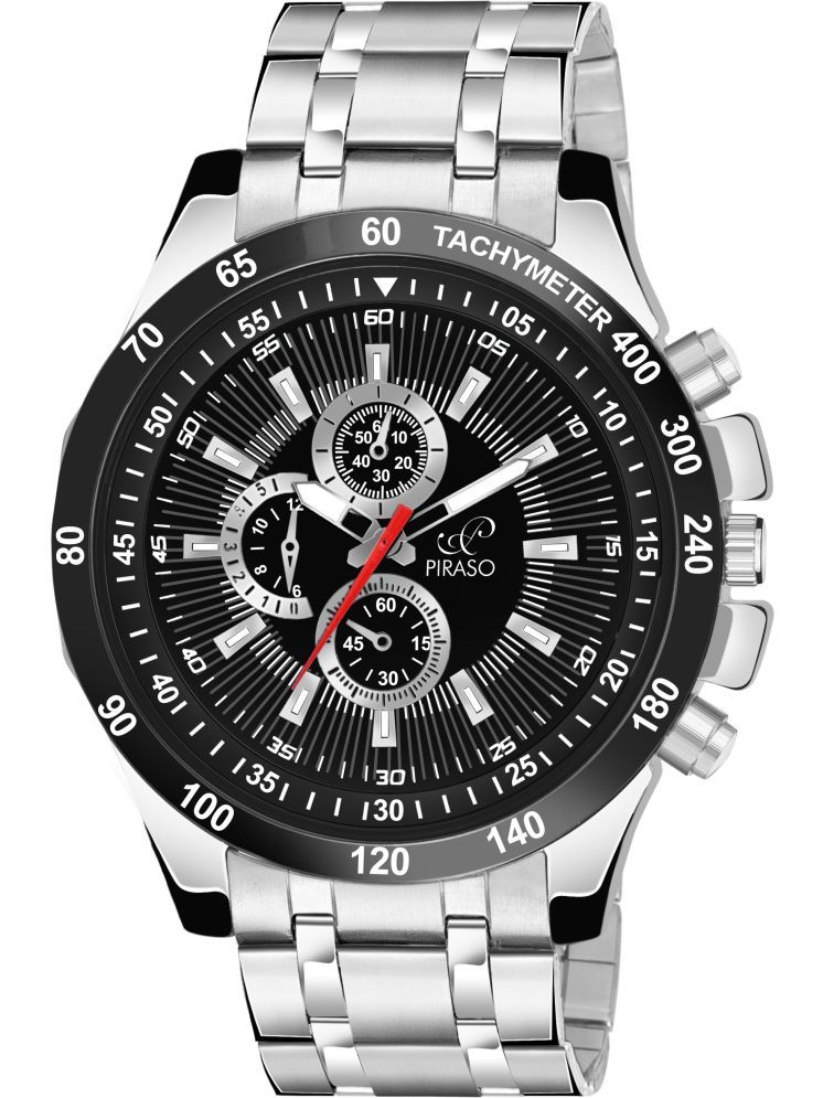     			PIRASO Silver Stainless Steel Analog Men's Watch