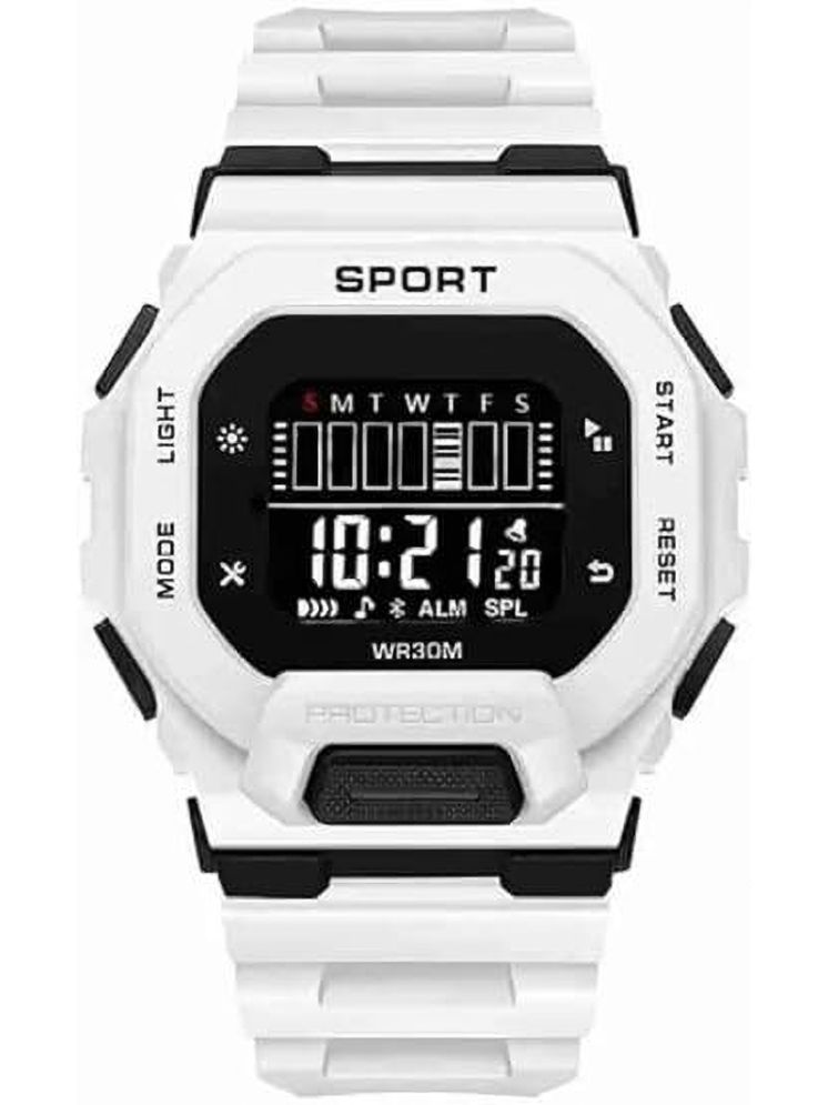     			PIRASO White Silicon Digital Men's Watch