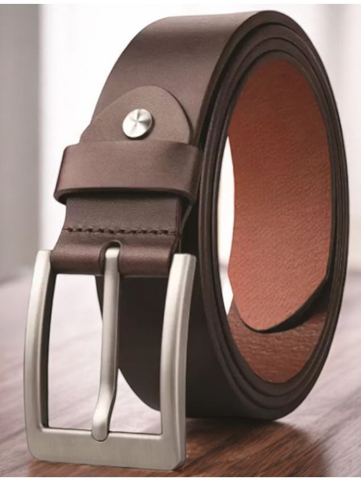     			SUNSHOPPING - Brown 100% Leather Men's Formal Belt ( Pack of 1 )