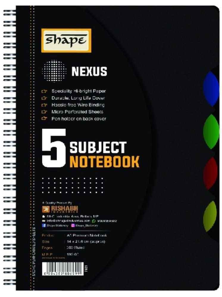     			Shape - Ruled Wire Bound Notebooks ( Pack of 1 )