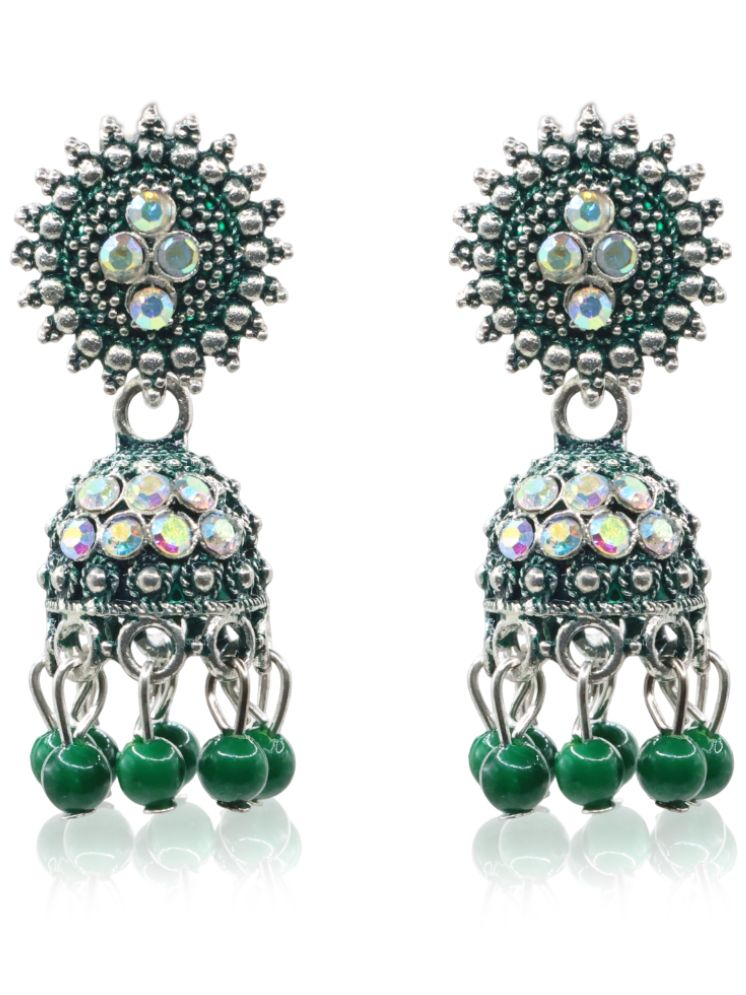     			Unicorn Green Jhumki Earrings ( Pack of 1 )