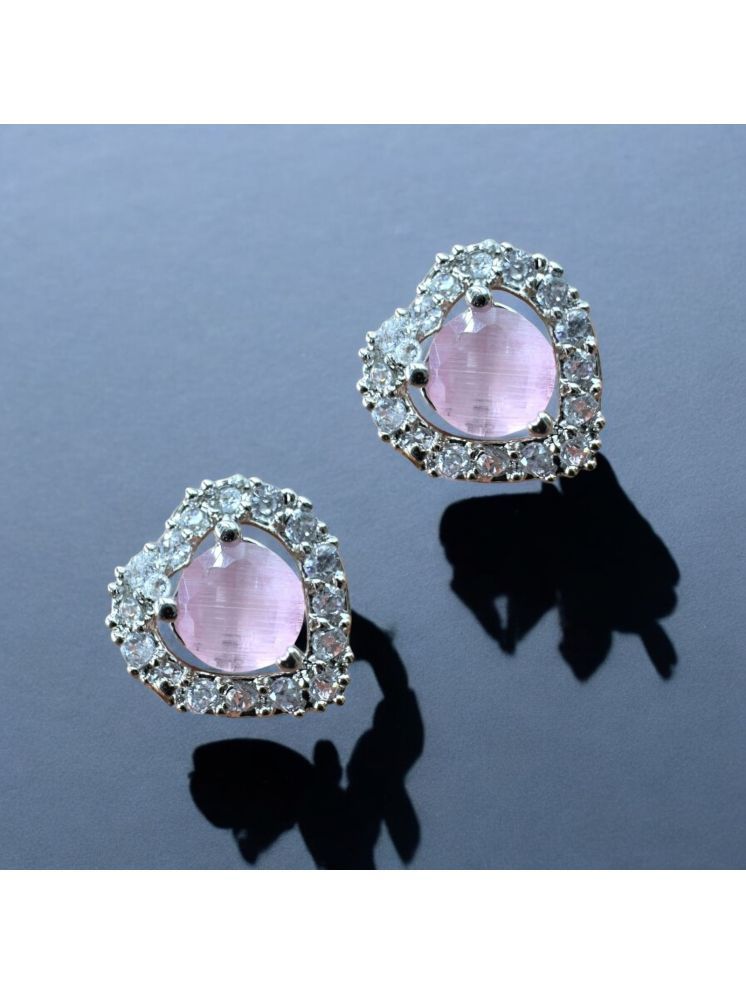     			AKLINA Light Pink Plug Earrings ( Pack of 1 )