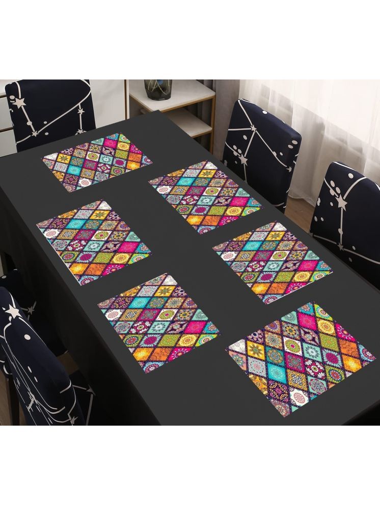     			CreadCraft PVC Solid Rectangle Table Mats ( 40 cm x 30 cm ) Pack of 1 - Multi