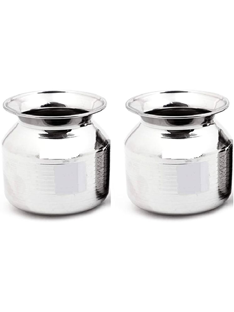     			Dynore Water Lota Steel Silver Water Container ( Set of 2 )