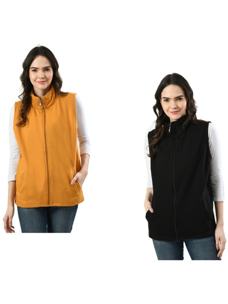     			IndiWeaves - Fleece Multi Color Jackets Pack of 2