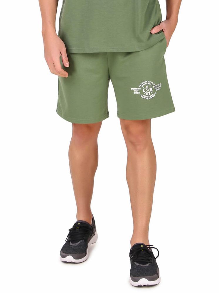     			LONDON HILLS Green Cotton Blend Men's Shorts ( Pack of 1 )