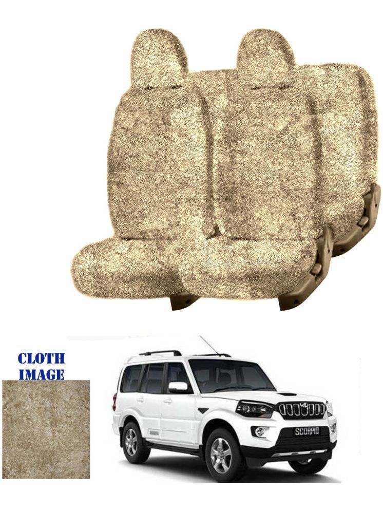     			Mahindra Scorpio Beige 7 Seater Car Seat Cover