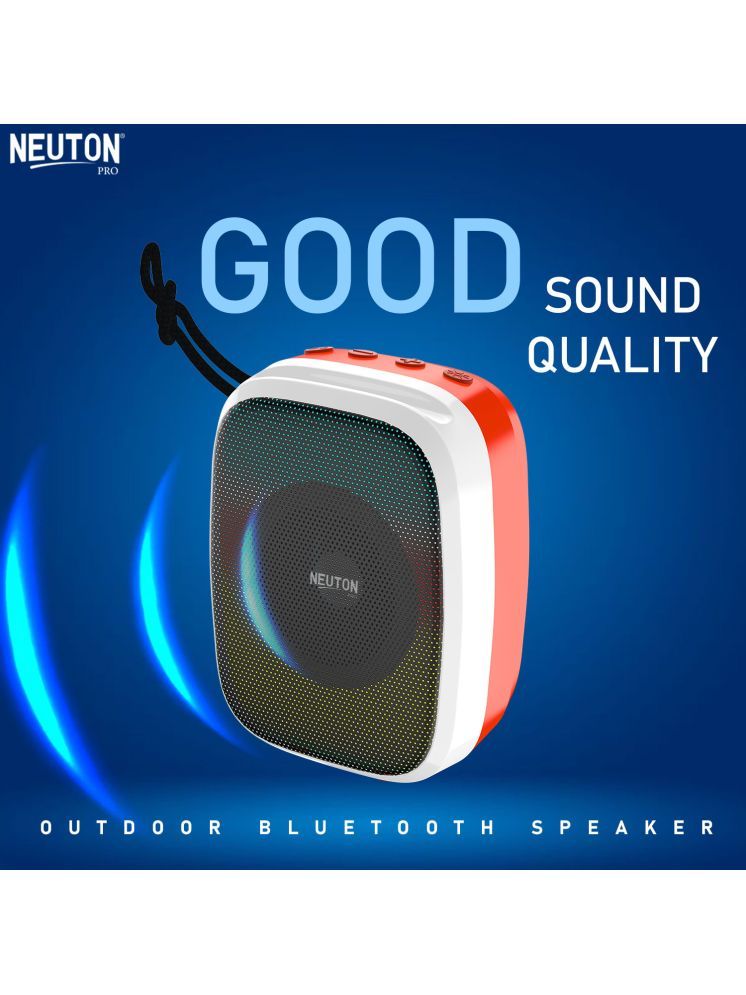     			NEUTON PRO DON 8 W Bluetooth Speaker Bluetooth v5.0 with USB,SD card Slot Playback Time 4 hrs Red