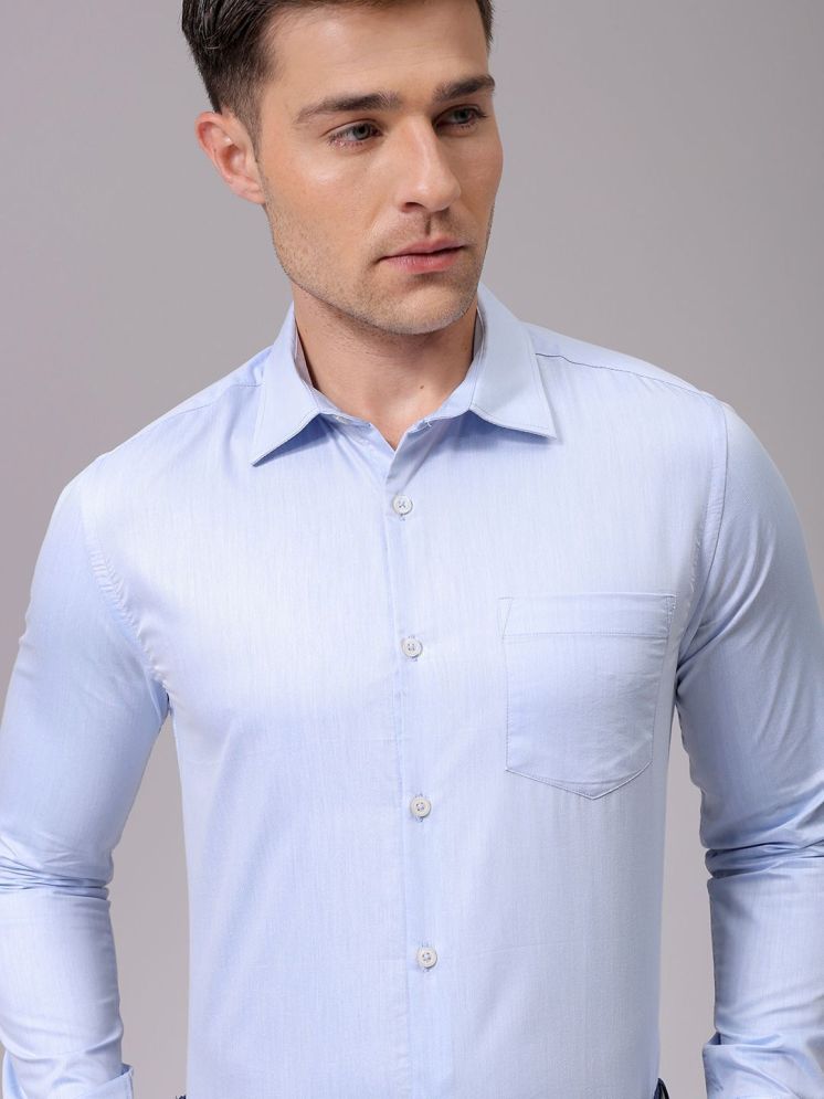     			The Indian Garage Co. Poly Cotton Slim Fit Full Sleeves Men's Formal Shirt - Blue ( Pack of 1 )