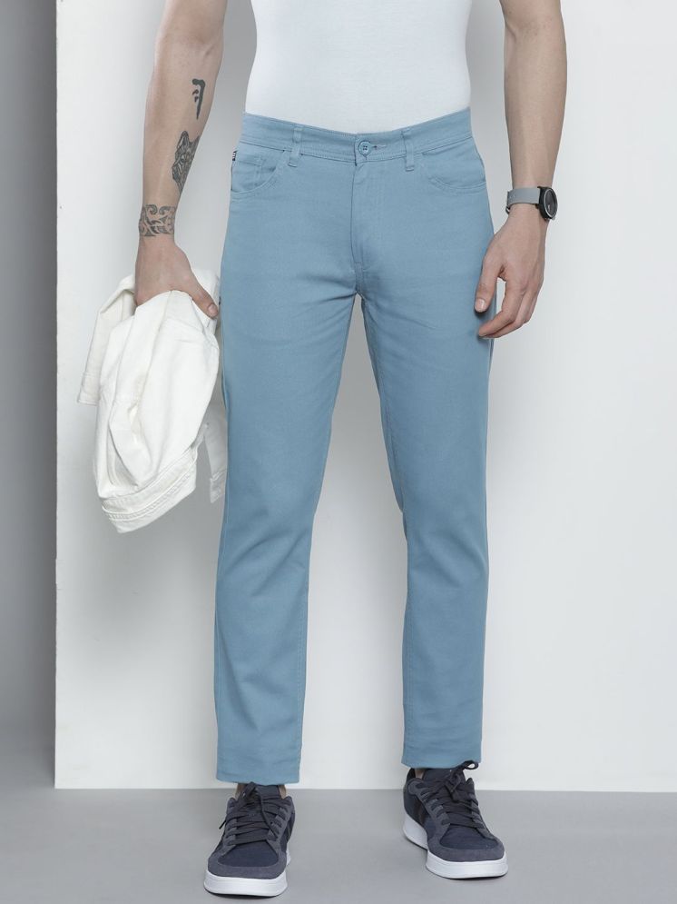     			The Indian Garage Co. Slim Flat Men's Chinos - Light Blue ( Pack of 1 )