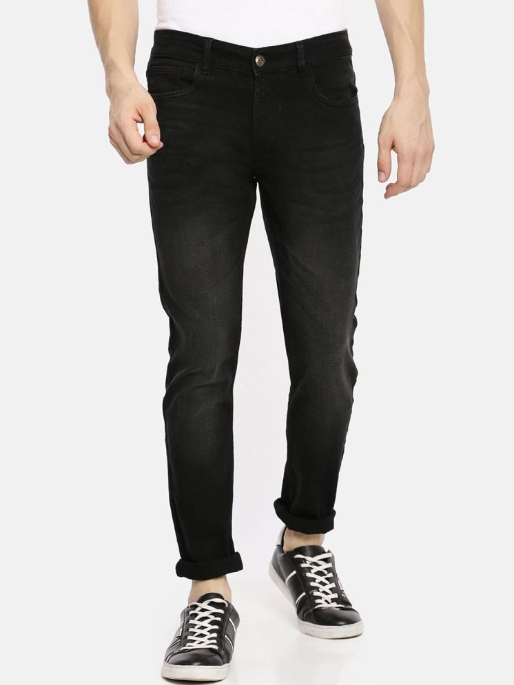     			The Indian Garage Co. Slim Fit Basic Men's Jeans - Black ( Pack of 1 )