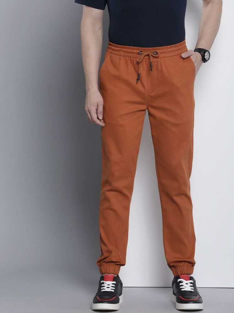     			The Indian Garage Co. Slim Flat Men's Chinos - Orange ( Pack of 1 )