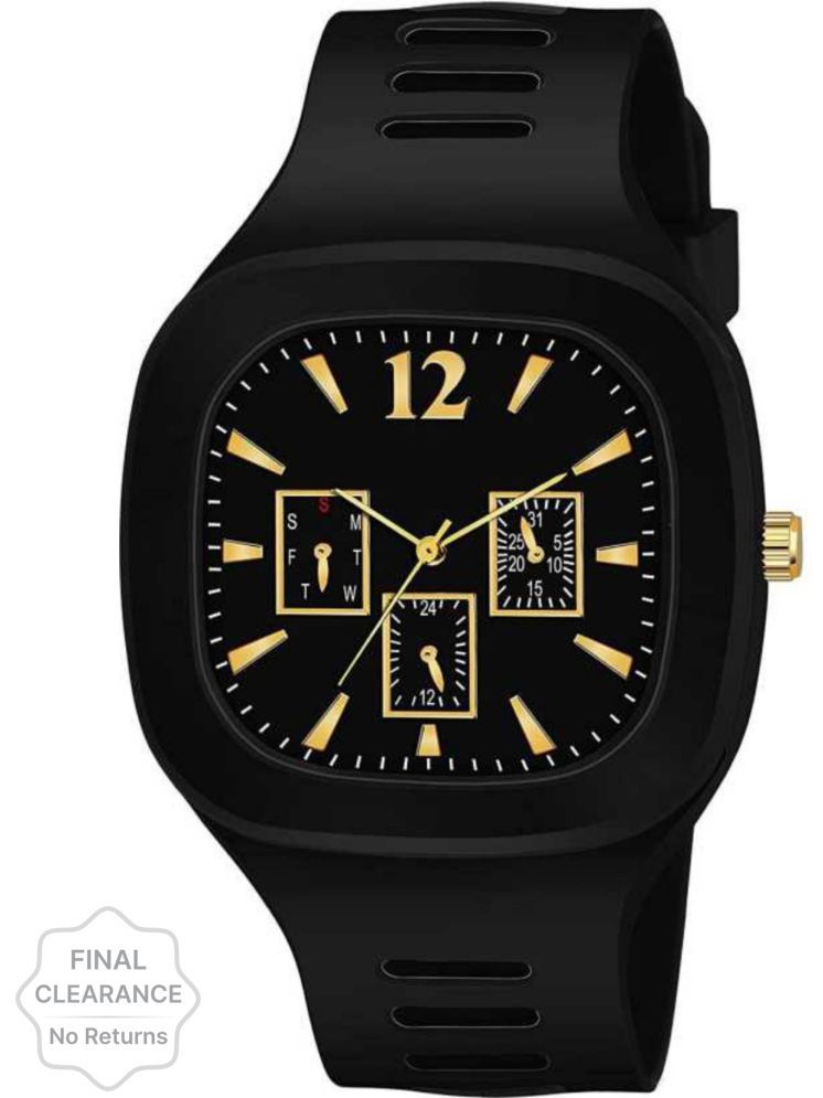     			Trex Black Silicon Analog Men's Watch