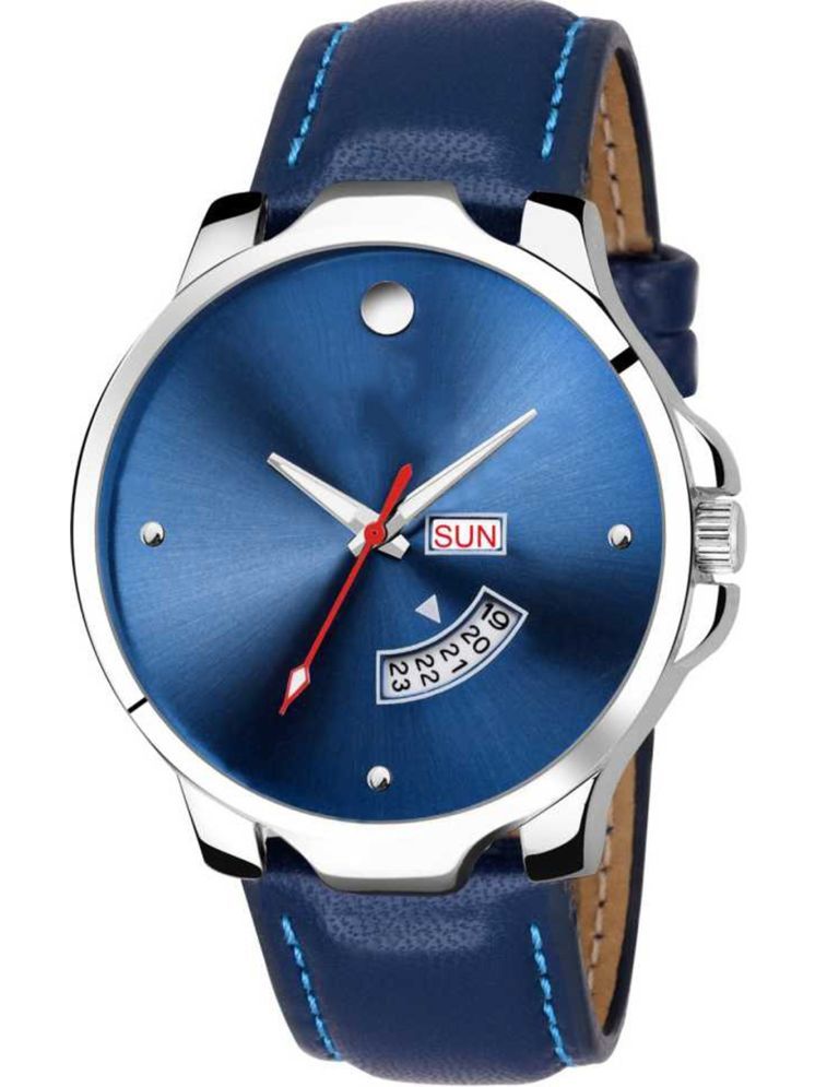     			Trex Blue PU Analog Men's Watch