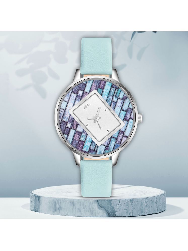     			Trex Blue PU Analog Womens Watch