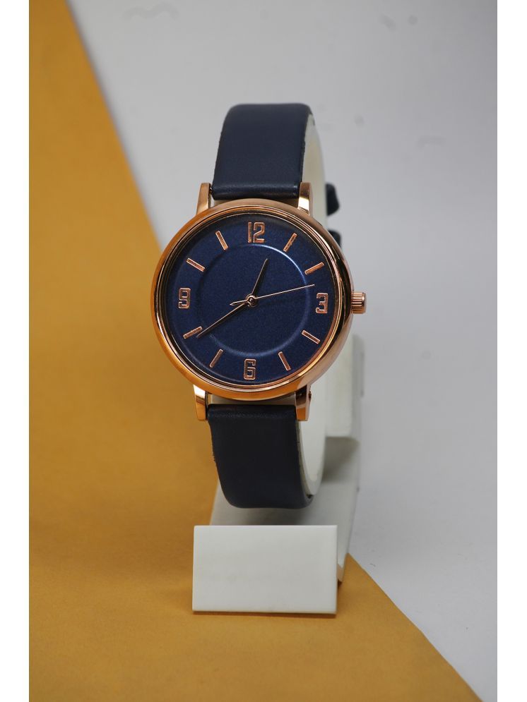     			Trex Blue PU Analog Womens Watch