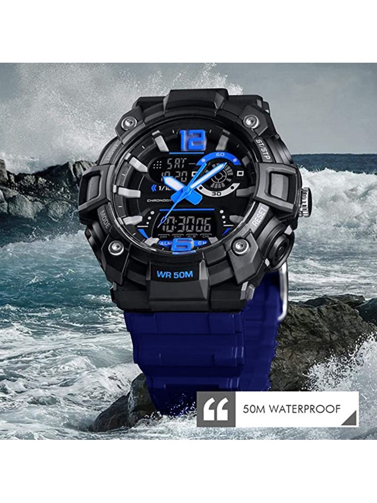     			Trex Blue Silicon Analog-Digital Men's Watch