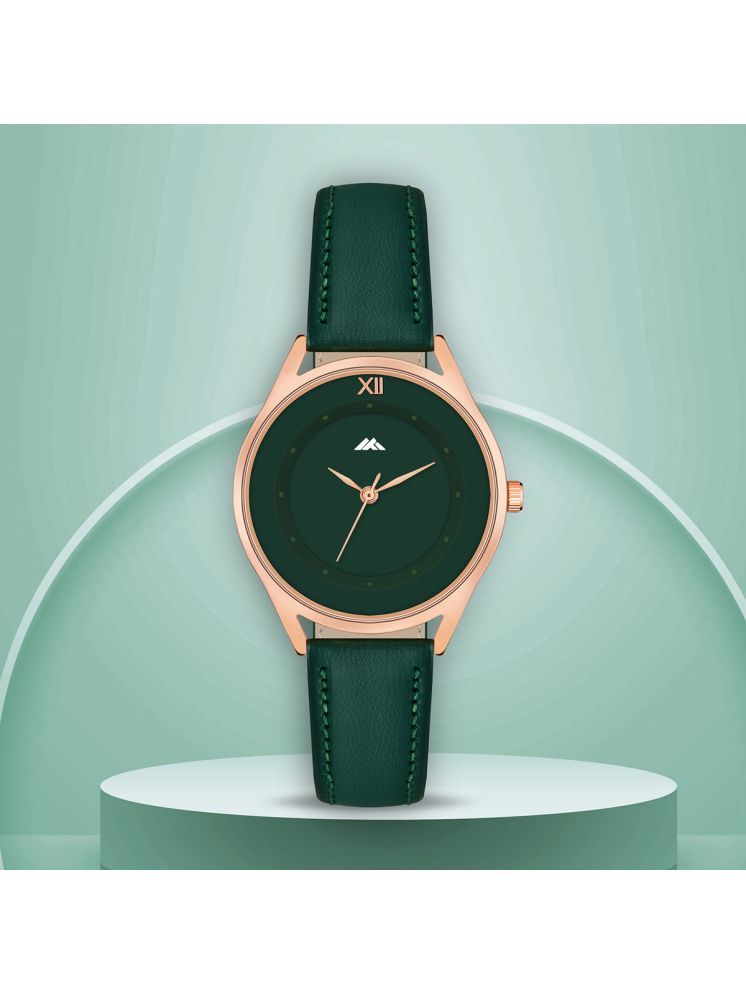     			Trex Green PU Analog Womens Watch