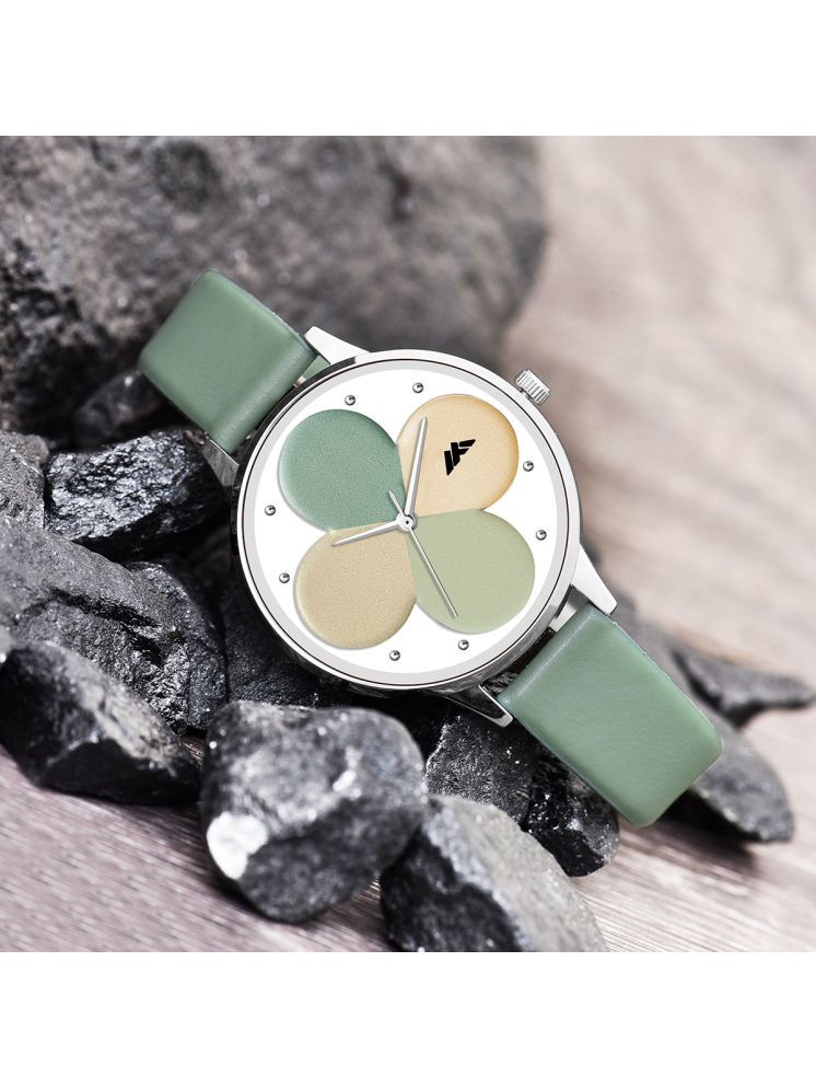     			Trex Green PU Analog Womens Watch